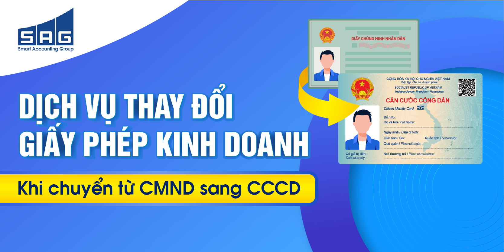 Hình ảnh dịch vụ thay đổi giấy phép kinh doanh từ CMND sang CCCD tại SAG