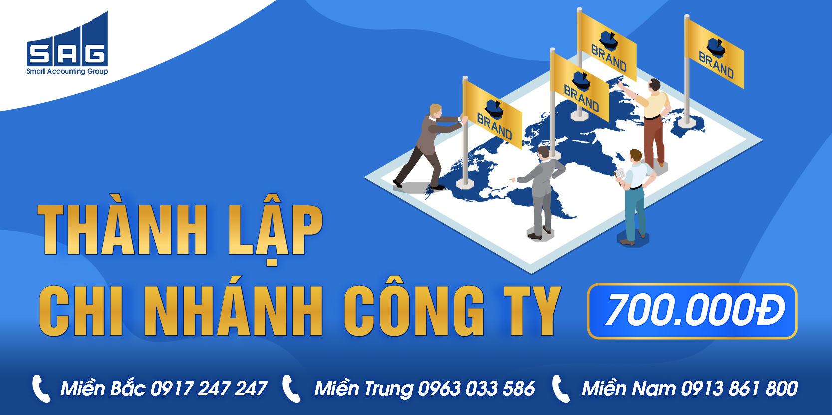 Dịch vụ thành lập chi nhánh công ty chỉ với 700.000đ tại SAG