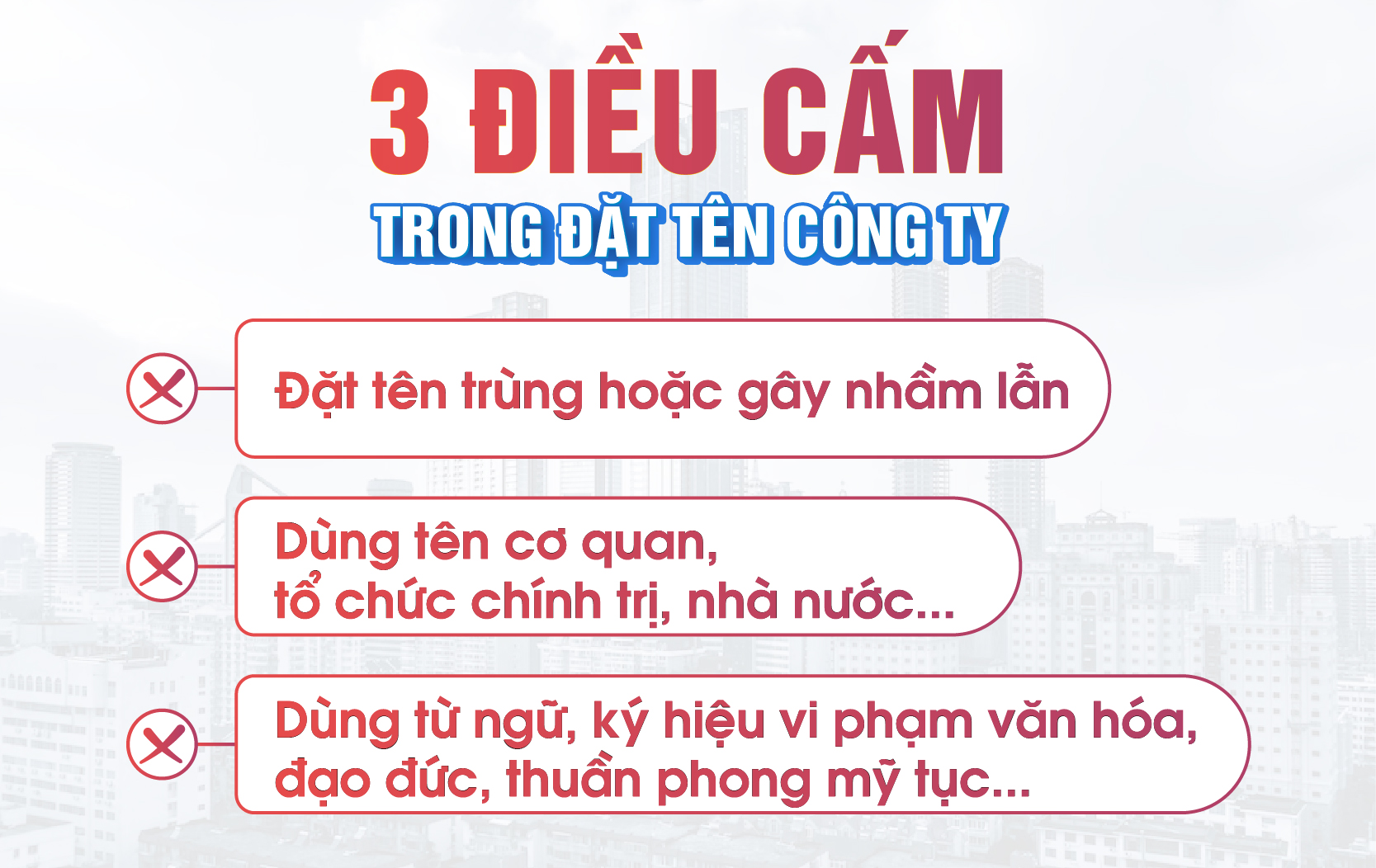 3 điều cấm trong cách đặt tên công ty, doanh nghiệp