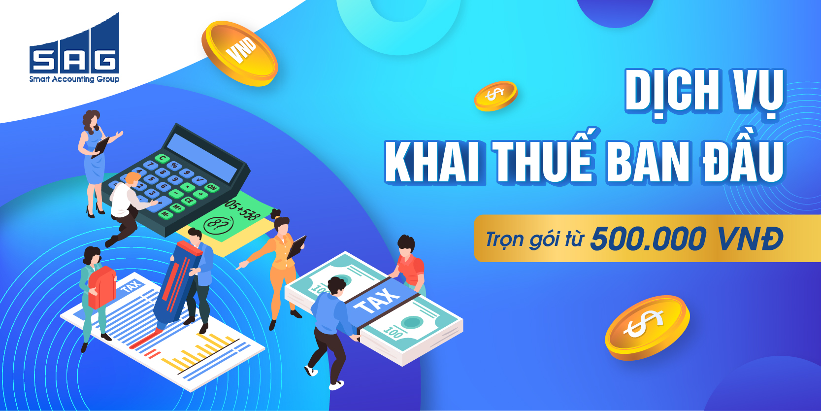 Dịch vụ làm thủ tục, hồ sơ kê khai thuế ban đầu - Chỉ 500.000đ